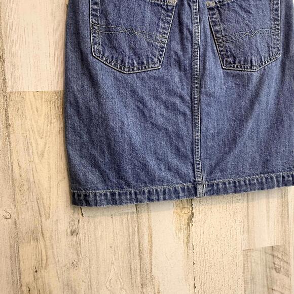 Lucky Brand Women's 4/27 Denim Button Front Skirt Blue Jean Casual Classic - Picture 13 of 15